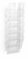 Brochureholder flexiplus 6 a4 h&oslash;j Komplet FLEXIPLUS 6 A4 brochureholder s&aelig;t med 6 bakker i h&oslash;j format til v&aelig;gmontering.