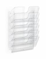Brochureholder flexiplus 6 a4 tv&aelig;r Komplet FLEXIPLUS 6 A4 brochureholder s&aelig;t med 6 bakker i liggende format til v&aelig;gmontering.