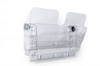 Brochureholder flexiplus 2 a4 tvær magnetisk Komplet FLEXIPLUS 2 A4 brochureholder sæt med 2 bakker i liggende format til magnetisk vægmontering.