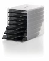 Skuffekabinet idealbox Skuffekabinet med syv &aring;bne skuffer til dokumenter op til C4 format.