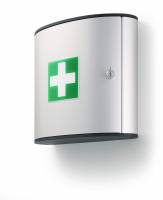 F&oslash;rstehj&aelig;lpsskab first aid set m F&oslash;rstehj&aelig;lpsskab med to fag  med  indhold (36 stk forskellige f&oslash;rstehj&aelig;lpsartikler).