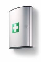 F&oslash;rstehj&aelig;lpsskab first aid set l F&oslash;rstehj&aelig;lpsskab med tre fag med indhold (72 stk forskellige f&oslash;rstehj&aelig;lpsartikler).
