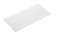 Tredobbelt plastomslag 210x105 mm Tredobbelt plastomslag med lodrette lommer i fuld længde på indersiden til venstre og højre. Velegnet til registreringsattester (Tyskland).indvendige mål: 210 x 105 mm