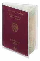 Punched double pocket Udstanset dobbeltlomme til nationale og internationale pas.