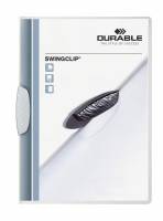 Klemmappe swingclip&reg; 30 a4 transparent Klemmappe i transparent plast med farvet plastclip, kan rumme op til 30 A4 sider