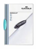 Klemmappe swingclip&reg; 30 a4 transparent Klemmappe i transparent plast med farvet plastclip, for op til 30 A4 ark.