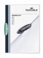 Klemmappe swingclip® 30 a4 transparent Klemmappe i transparent plast med farvet plastclip, kan rumme op til 30 A4 sider