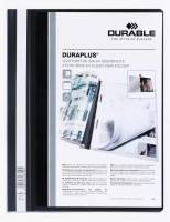 Duraplus&reg; Tilbudsmappe A4 med farvet ryg, bagside og klar dobbelt forside.