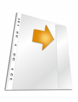 Plastlomme til ringbind premium med klap a4 pp pose med 5 Universalhullet plastlomme af PP med forstærkede huller og lukkeklap