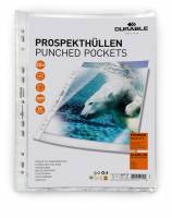 Plastlomme til ringbind premium a4 glasklar pp pose med 50 Glasklar plastlomme med universalhul i premium kvalitet. Med forst&aelig;rkede huller.