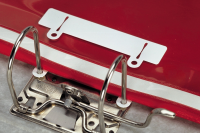 Arkivtilbehør til arkiveringsmekanisme Ved at indsætte arkiveringsstrimlen i holderen kan DURAPLUS tilbudsmappe og Clear View-mapperne 2580 og 2573 opbevares i mapper og ringbind.