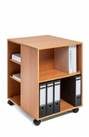 Multifunktionsvogn 74/59 &aring;ben Vogn av melamin, &aring;ben p&aring; tre sider med 6 hylder.