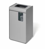 Affaldsbeholder durasort&reg; 55l restaffald Affaldsbeholder af metal med farvet indkast og en aftagelig inderbeholder af plast.