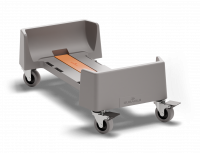 Affaldsvogn durabin® 60l rpp Vogn af recirkuleret plast til en DURABIN 60-liters affaldsspand. Op til 4 kan kobles sammen.