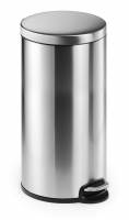 Pedalspand pedal bin stainless steel, round 30 Pedalspand fremstillet af rustfri st&aring;l, 30 liter. Udtagelig indvendig spand med h&aring;ndtag. M&aring;l: 350 x 655 mm ( B x H ) &Oslash; 290 mm.
