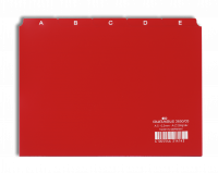Guide indekskort a5 opdeling 5/5 a-z trykte faner pp Format: A5 H&oslash;jdexBredde: 148 x 210 mm Materialetykkelse: 0,3 mm Fanebredde: 40 mm