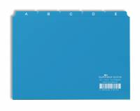 Guide indekskort a5 opdeling 5/5 a-z trykte faner pp Format: A5 H&oslash;jdexBredde: 148 x 210 mm Materialetykkelse: 0,3 mm Fanebredde: 40 mm