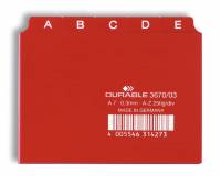Guide indekskort a7 opdeling 5/5 a-z trykte faner pp Format: A7 H&oslash;jdexBredde: 74 x 105 mm Materialetykkelse: 0,3 mm Fanebredde: 20 mm
