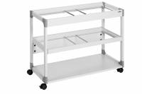 Hængemappevogn system 200 multi duo Hængemappevogn i to niveauer til opbevaring af ca. 200 A4 hængemapper, op til 10 standard hængemapper (80 mm) eller 18 små hængemapper (40 mm). Velegnet til alle størrelser som A4, Folio eller Foolscap.