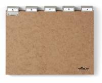 Guide indekskort a4 opdeling 5/5 a-z, nittet trykpap Format: A4 Print: A-Z 25-delt Fane bredde: 40 mm Opdeling: 5/5