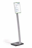 Gulvskilt info sign stand a4 Gulvstander med stabil og tung fod. Drejelig skilte i aluminium med frontplade i akryl. Design indstiksetiket med gratis skabelon. 1 stk