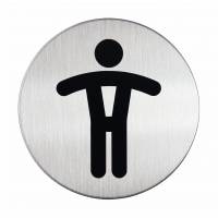Skilt herretoilet Pictogram af rustfrit st&aring;l