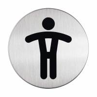 Skilt herretoilet Pictogram af rustfrit st&aring;l
