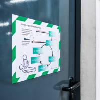 Inforamme duraframe&reg; magnetic security a4 To farvet magnetisk informationsramme til sikkerhed og advarsel oplysninger i A4-format. 5 stk/pose