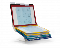 Vario® pro 10 Komplet multifunktionelt registersystem med stativ som kan bruges på væggen eller bordet och i stående eller liggende format. Incl. 10 A4-lommer i polypropylen.