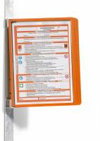Registersystem vario&reg; magnet wall 5 Komplet registersystem med magnetisk v&aelig;gstativ og 5 stk A4-lommer i polypropylen.