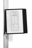 Vario&reg; magnet wall 10 Komplet registersystem med magnetisk v&aelig;gstativ og  10 stk sorte A4-paneler i polypropylen.