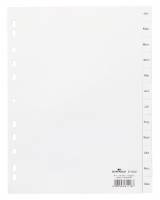 Register jan-dez Universalhullet register med trykte faner Jan-Dez ogkartonforblad.