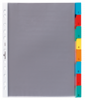 Plastlommeregister 8 Lommeregister i kraftig plast med dobbelte faner, hvor fanepapiret kan udskiftes.