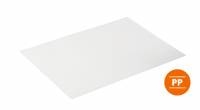 Skriveunderlag  til konferencerum 420x300 pp Semi-transparent skriveunderlag af  PP i kompakt st&oslash;rrelse til konference- og m&oslash;delokaler