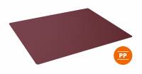 Skriveunderlag 530 x 400 mm med afrundede hj&oslash;rner pp Skriveunderlag i PP med fleksibel skriveflade og dekorative riller langs kanten.