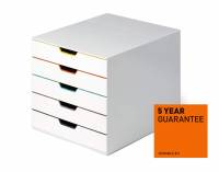 Skuffekabinet varicolor&reg; mix 5 Skuffekabinet med 5 skuffer med plads til dokumenter, mapper, kataloger, tablets, kabler, blokke og meget mere.