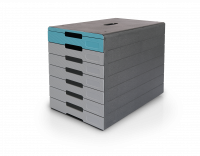 Skuffekabinet idealbox pro 7 Skuffekabinet med 7 udtrækkelige skuffer, som kan opmærkes med de medfølgende selvklæbende etiket. Blue Angel-certificeret.