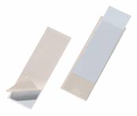 Pocketfix&reg; 125x38 mm Selvkl&aelig;bende pp-lomme med &aring;bning p&aring; den ene side.  10 stk.