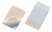 Pocketfix&reg; 105x74 mm Selvkl&aelig;bende pp-lomme med &aring;bning p&aring; den ene side. Leveres med indstik.  10 stk.