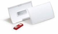 Navneskilt click fold rpp 40x75, magnet Letv&aelig;gts konveks foldbart navneskilt med unik klikmekanisme, der har en magnetisk fastg&oslash;relse. St&oslash;rrelse 40x75 mm. 10 stk. pr. &aelig;ske.