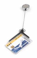 Id-kortholder m yoyo de luxe pro Elegant holder af slidst&aelig;rkt akryl og yoyo. Med plads til 1 stk. sikkerhedskort. 10 stk.