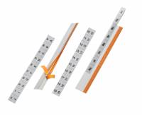Indeksfaner tabfix&reg; 200x13 mm selvkl&aelig;bende Til individuel m&aelig;rkning og opdeling af kort, kataloger, ringbind og notesb&oslash;ger. Kan sk&aelig;res til i &oslash;nsket bredde, strimmelbredde 200 mm. Komplet med blanke indstik, A-Z, 0-31, jan.-dec., trykt lodret og vandret. Fa