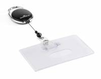 Id-kortholder med yoyo-holder style til 1 kort Holder til ID-kort i liggende format 54 x 87 mm. Til 1 kort. Med tommelgreb og yoyo-holder&nbsp;Style.