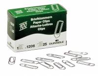 Papirclips 26 mm zinkbelagt 100 stk Zinkbelagte 26 mm metalclips