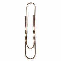 Papirclips 50 mm kobberbelagt, bølgede, 100 stk Kobberbelagte 50 mm bølgede metalclips, giver bedre greb