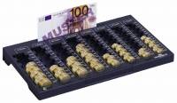 M&oslash;ntsorteringsbakke euroboard&reg; l M&oslash;ntsorteringsbakke med 8 stabelrum til alle cent- og eurom&oslash;nter, komplet med seddelrum til midlertidig opbevaring. M&oslash;ntkapacitet: 233,90 &euro;.