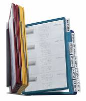 Vario® wall 20 Komplet registersystem med vægstativ af metal og 20 A4-lommer i polypropylen.