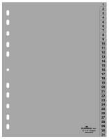 Register 1-31 Universalhullet polypropylen register med trykte faner 1-31.