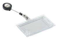 Id-kortholder til 2 kort m yoyo Holder af slidstærkt akryl og yoyo. Med plads til 2 stk. sikkerhedskort. 10 stk.