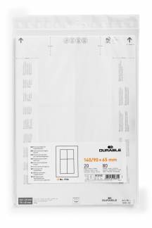 Indstiksark til lagerlommer 140/90 x 65 mm Mikroperforeret indstiksetiketter p&aring; A4 udskrivningsark til lagerm&aelig;rkning. Design selv med gratis skabelon p&aring; www.duraprint.dk